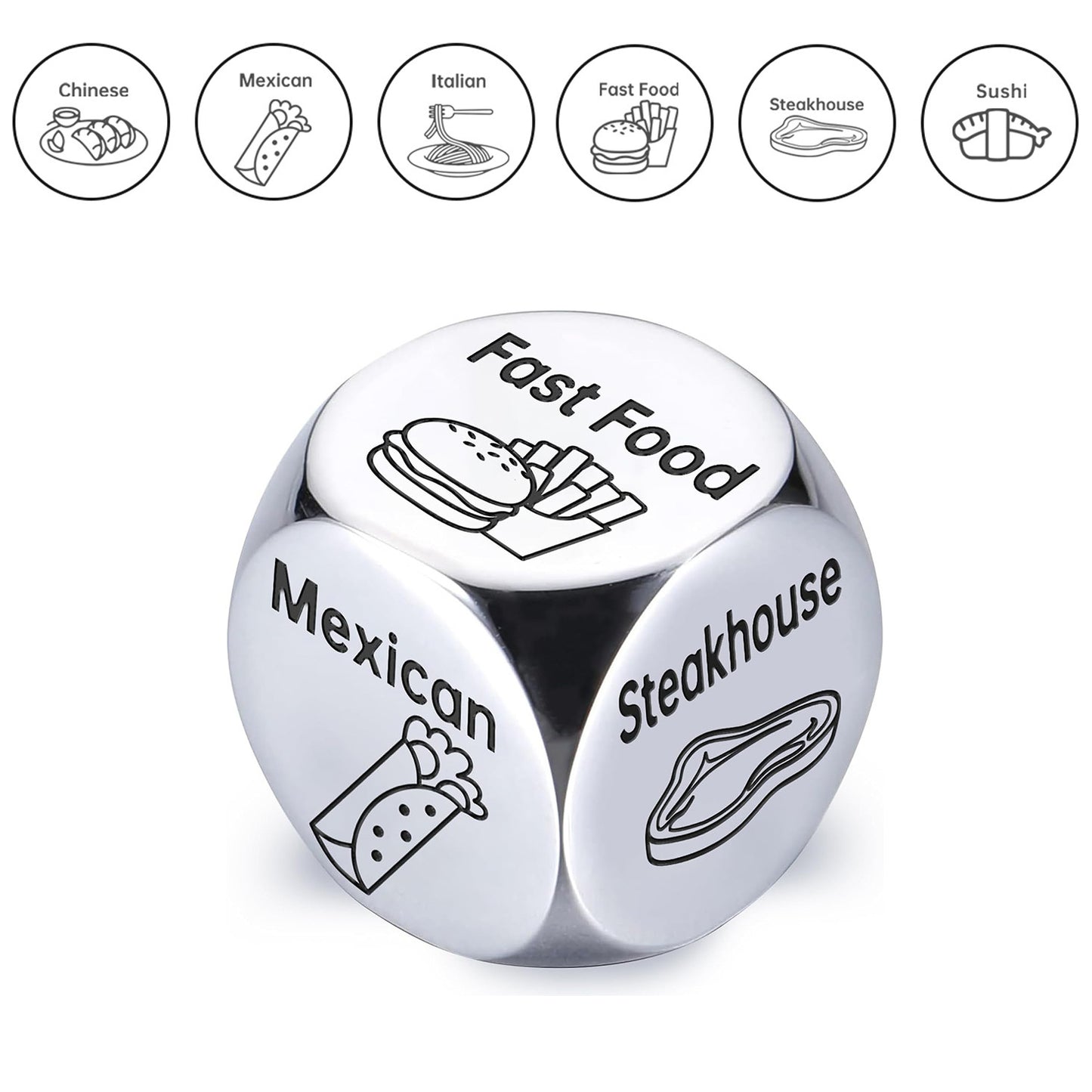 Romance Roulette Dice-Couple Date Night Decision Dice(Food Edition)