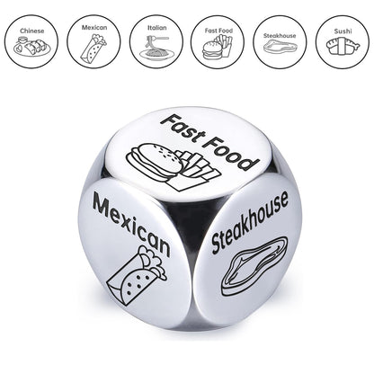 Romance Roulette Dice-Couple Date Night Decision Dice(Food Edition)