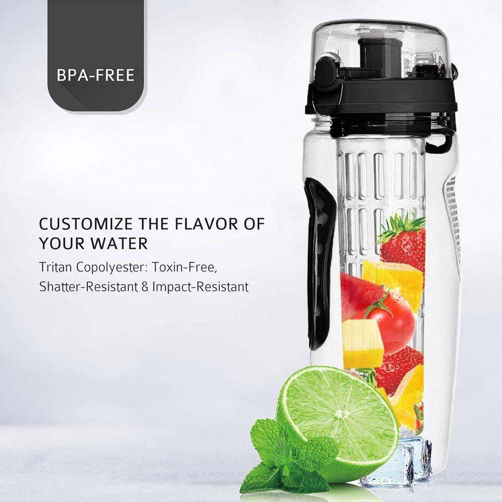 InfuseFlow Hydrator 1000ml Fruit Infuser Water Bottle